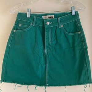Topshop mini denim skirt.